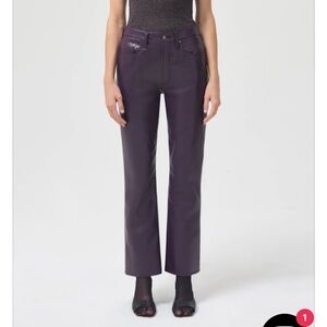 AGOLDE RECYCLED LEATHER RELAXED BOOT - NIGHT SHADE